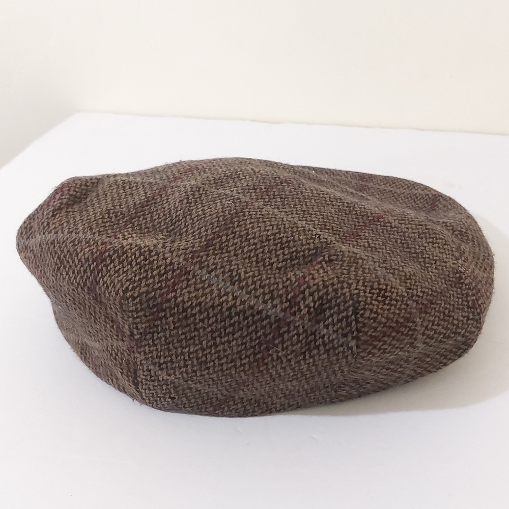 Perry Ellis Size Medium Mens Classic Plaid Newspaper Newsboy Hat Golf Cap - Picture 8 of 9